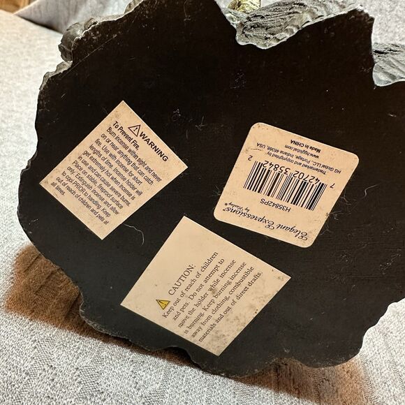 Smoking Tree Cone Incense Burner Elegant Expressions Hear No Evil See No Evil - Picture 8 of 12